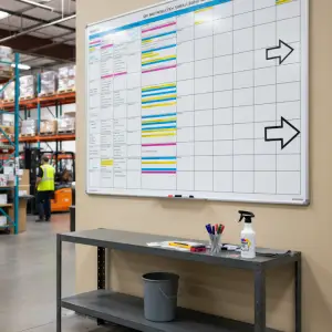 dry erase production schedule display boards